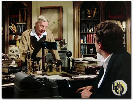 1975 - 1976 TV-series "Ellery Queen" with Richard Queen and Ellery in the living room