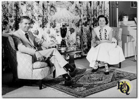 Rex and Georgia at their home late 40s early 50s (photo shoot for the San Fernando Valley Times.)