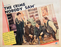 One of eight lobby cards for "The Crime Nobody Saw".