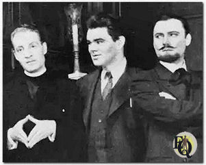 George Mathews (middle) as 'Doc' Ferris in Cuckoos on the Hearth (Morosco Theatre, Sep 16. 1941 - Jan 3. 1942).