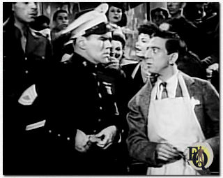 In "Stage Door Canteen" (1943) he played a Marine Sergeant (uncredited) with Ray Bolger. Click on the photo for the clip from the movie...