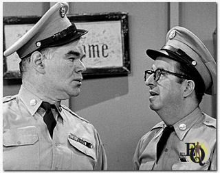 The Beast (George Mathews) and Ernest G. 'Ernie' Bilko in "The Phil Silvers Show" (1956).
